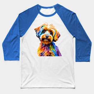 Pop-Art Yorkipoo Impressionism Baseball T-Shirt